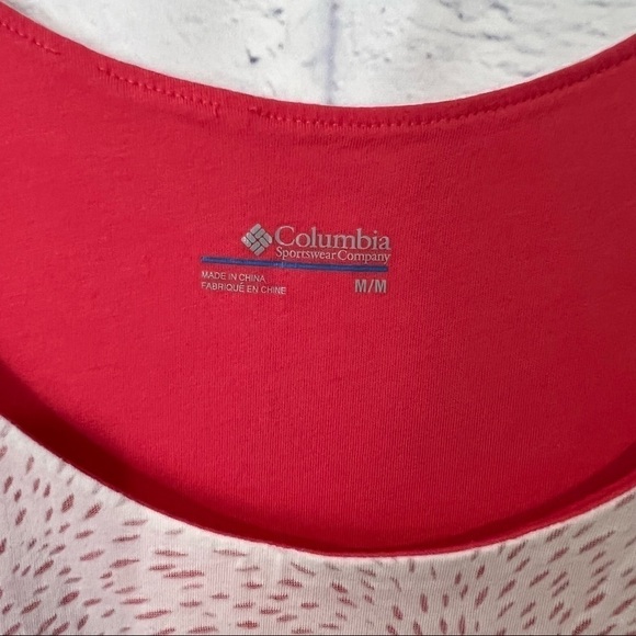 Columbia "See Through You" Burnout Dress Size medium Orange Dots tank dress - Picture 9 of 9